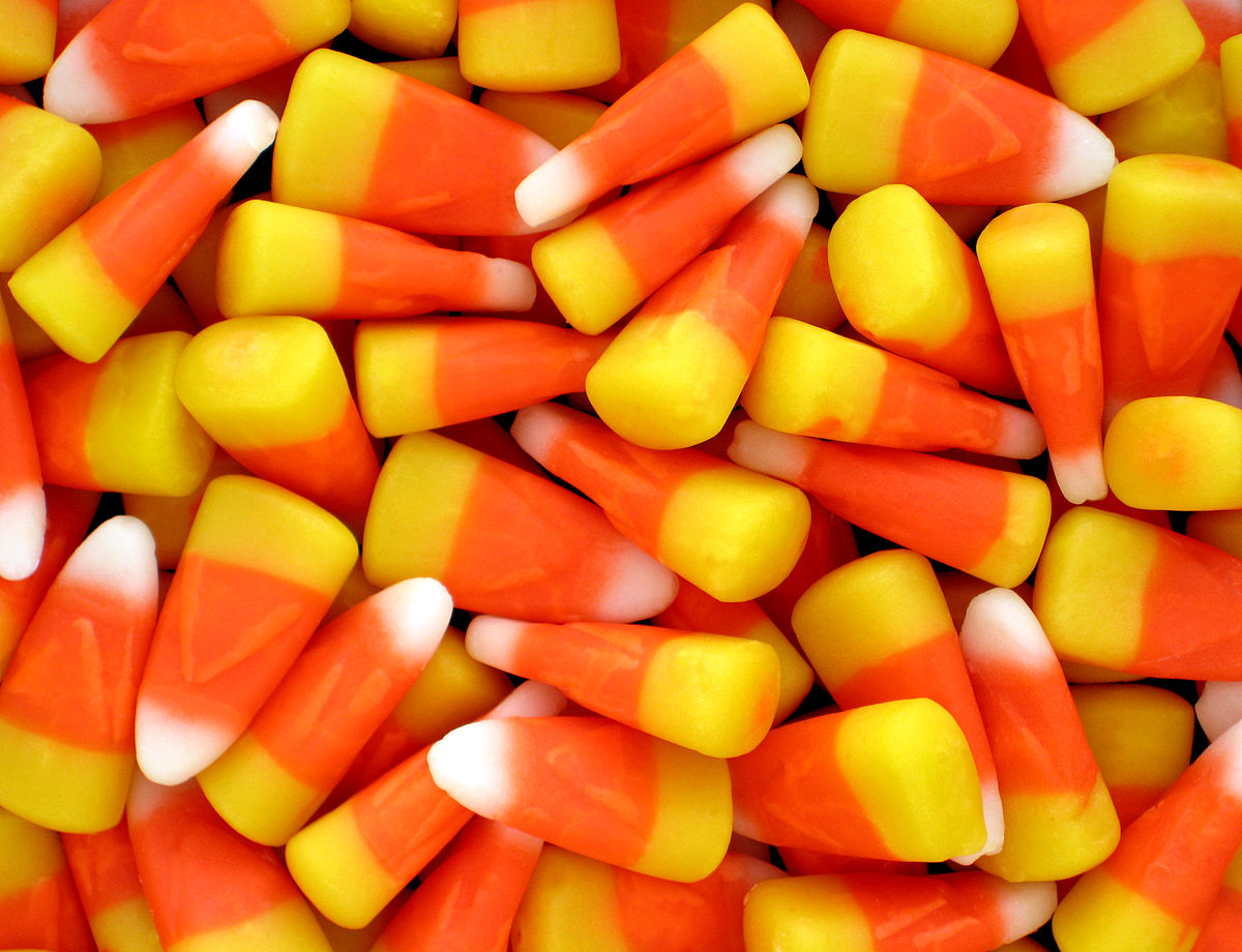 A festive close up of a pile of candy corn for the Happy Halloween Contest.